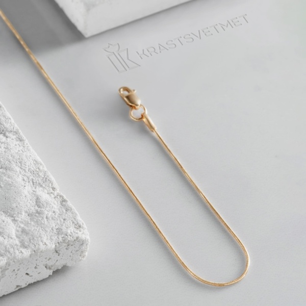 Цепь из желтого золота 585, плетение «Снейк»